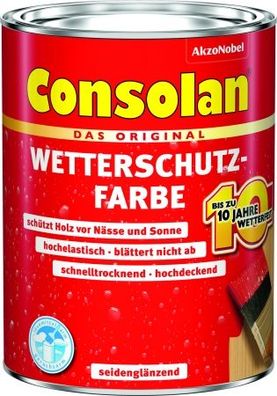 Consolan Wetterschutzfarbe GRÜN 2,5 Liter deckend Nr. 5083181