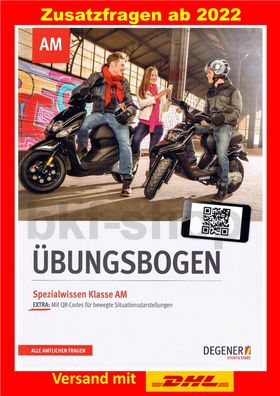 Fahrschul Fragebogen AM Roller Moped Zusatz Übungsbogen Theoriefragen Prüfung 2022