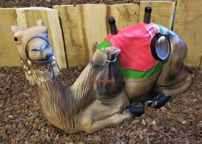 Kamel Figur liegend Sattel Dekofigur Deko Statue groß lebensecht aufsteller