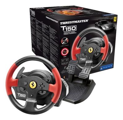 Thrustmaster T150 Ferrari Wheel Force Feedback Lenkrad und Pedale Set PS5 PS4 PS3 PC