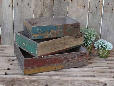 Chic Antique Alte französische Box dreier Set