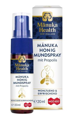 Manuka Health 20ml Mund- und Rachenspray MGO 400+ Natürliche Mundpflege