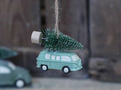 Chic Antique Auto mit Weihnachtsbaum, Weihnachtsanhänger