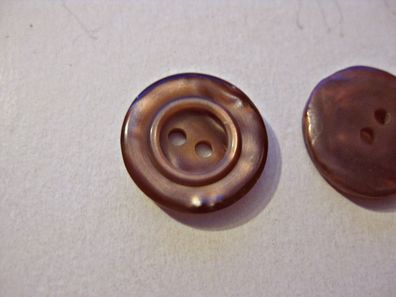 1 Kunststoffknopf braun marmoriert 17x3mm 2Loch Nr.4226