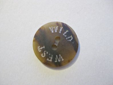 1 Kunststoffknopf braun marmoriert 20x3mm 2Loch Nr.4250