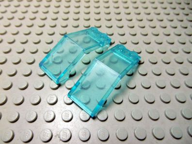 Lego 2 Windschutzscheiben 5x2x1 transparent hellblau Nummer 6070