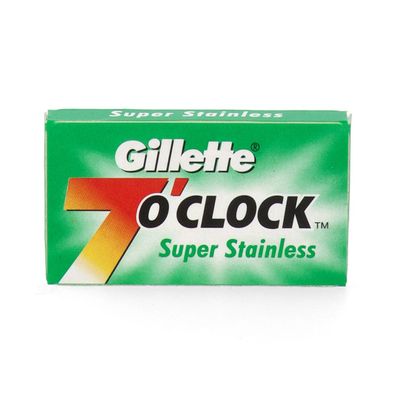 Gillette 7 O'CLOCK Super Stainless Double Edge Rasierklingen 5 Stück