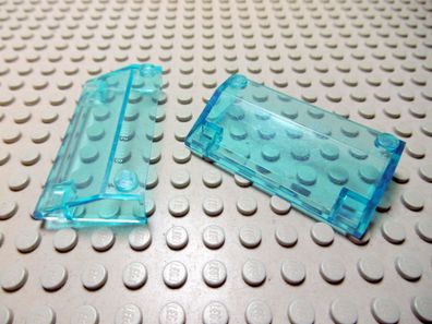 Lego 2 Windschutzscheiben 3x6 33 Grad transparent hellblau Nummer 58181