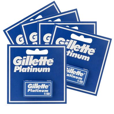 Gillette Platinum Double Edge Klingen 5x5 = 25 Rasieklingen