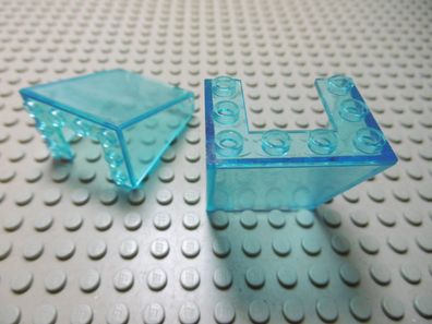 Lego 2 Windschutzscheiben 3x4x4 transparent hellblau Nummer 4872