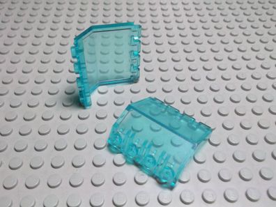 Lego 2 Scharnier Panel 2x4x3 transparent hellblau 2582 Set 4559 6493 4532