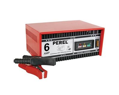 Perel - AC06 - Ladegerät für 12 Volt Blei-Säure-Akkus - 6A