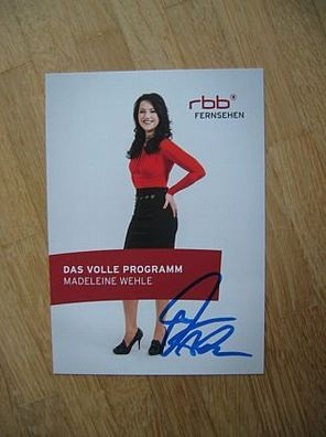 RBB Fernsehmoderatorin Madeleine Wehle - handsigniertes Autogramm!!!