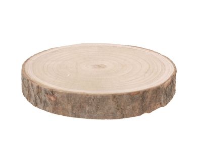 Holz Baumscheibe natur - 18-23 cm - Deko Echtholz Scheibe Basteln Malen Brandmalen