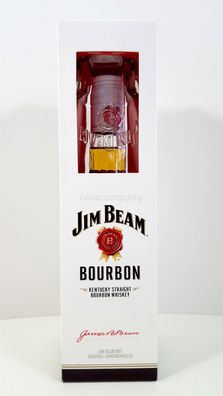 Jim Beam Set - Bourbon Whiskey 0,7l 700ml (40% Vol) + Whiskey Porzellan Glas Ve