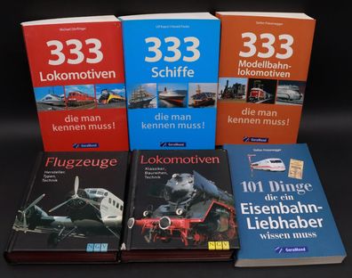 Bücher Konvolut über Flugzeuge, Schiffe, Lokomotiven & Eisenbahnen, Modellbau