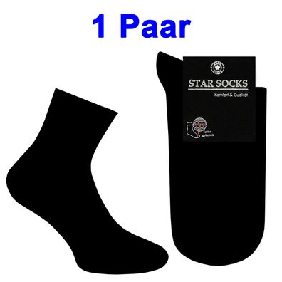 Herren Socken kurzschaft Baumwolle schwarz ohne Gummi Business Größe 39-42 43-46