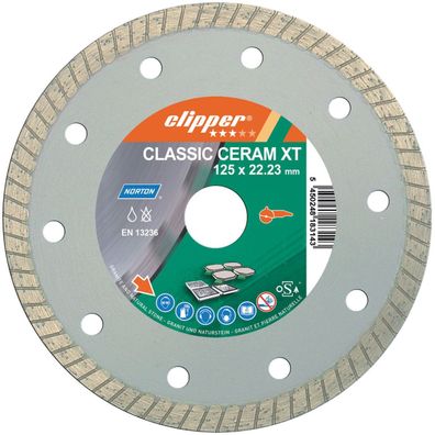 Norton Clipper Diamanttrennscheibe Classic Ceramic Turbo 125 x 22,23 mm 70184627646