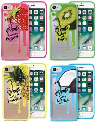 Puro Crystal Cover Früchte HardCase SchutzHülle für Apple iPhone 7 8 SE 2020