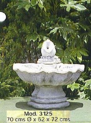 Brunnen aus Weißstein mit einer Schale und ein Wasserauslauf ( Ref. Nr. 3125 )