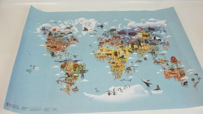 Marmota Maps Weltkarte Die Welt der Tiere 100x70 cm