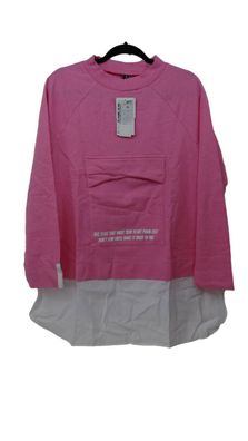 DeFacto Sweat Tunika mit Hemd Detail - Rosa XL