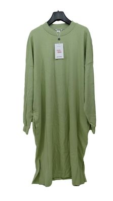 Monki MINDY DRESS - Jerseykleid Shirtkleid in green dusty solid Gr. XL