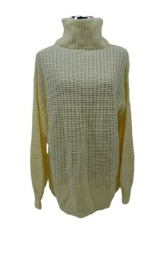 NA-KD High Neck Long Knitted Sweater Damen Pullover Rollkragen Strickpullover S