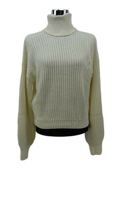 NA-KD High Neck Balloon Sleeve Knitted Sweater in XS Pullover Damen Strickpullov