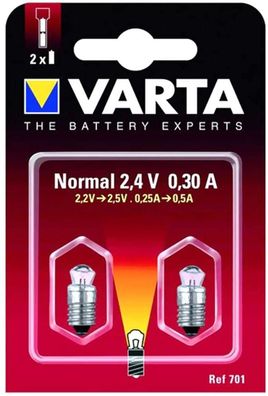 VARTA LAMP 701 2,4V 0,30 A
