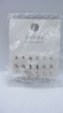 Bershka Ohrringe Set Silber 9 Paar Modeschmuck Neu