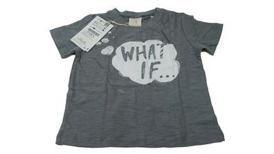 Zara Kinder Baby T-Shirt Grau 80cm 9-12 Monate