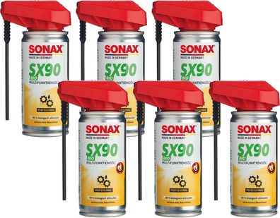 6x Sonax SX90 Bio Multifunktionsöl EasySpray Rostlöser Schmiermittel Pflegeöl