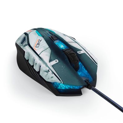 uRage Gaming Mouse Morph SciFi Gamer Kabel Maus PC LED 2400dpi 6 Tasten Omron