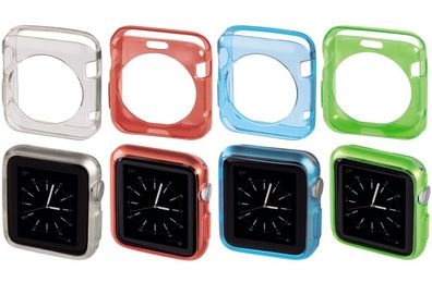 Hama 2x SchutzHülle Set Skin TPU Cover Case für Apple Watch 42mm Series 0 1