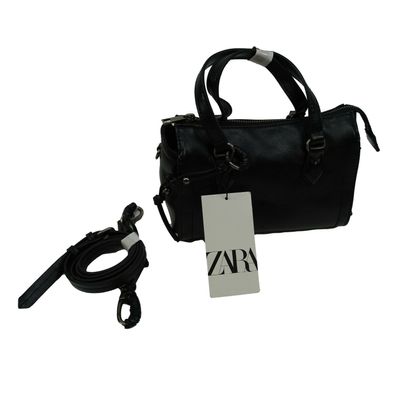 ZARA Damen Handtasche Tasche Schwarz Abendtasche ca. 21x14x9cm