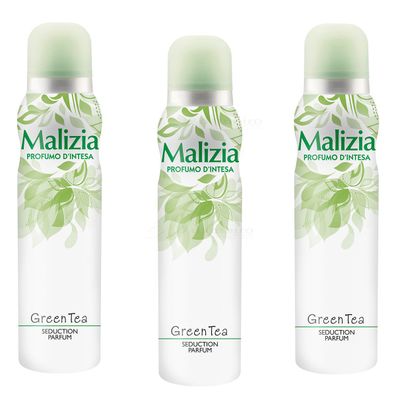 Malizia DONNA deodorant green tea / GRÜNER TEE 3x 150ml