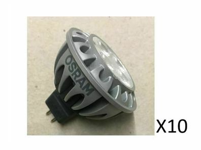 10 Stück Osram LED MR16 7W (35W), GU5.3, 830, 350 lm, 24G, 12V, Dimmbar