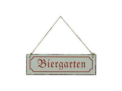 Blechschild „Biergarten“