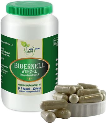 Vitaideal VEGAN® Bibernell Wurzel (Pimpinella saxifraga) vegane Kapseln