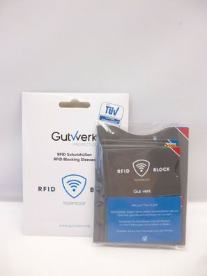 TÜV geprüfte RFID Schutzhülle reißfest (14 Stück] 100% Schutz EC Karte
