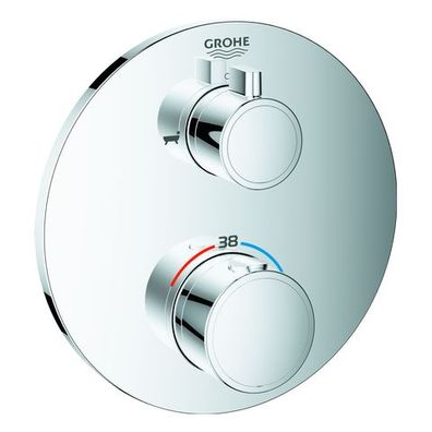 GROHE THM-Wannenbatterie Grohtherm 24077 2 Abgänge FMS für 36500 rund chrom 2407