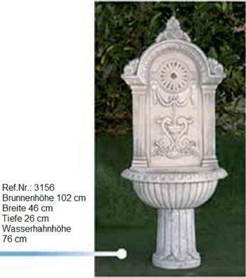 Trinkbrunnen aus Weißstein mit einer Vorrichtung für einen Wasserauslauf - 3156