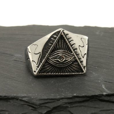 Ring Silber aus Edelstahl - EYE OF Providence