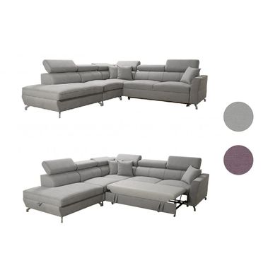 Großes Ecksofa Haga XXL Wohnlandschaft mit Bettkasten Schlaffunktion Modern L Couch