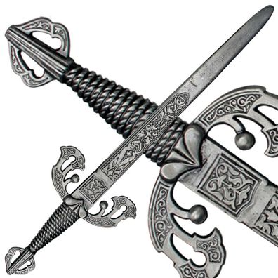 Haller Brieföffner Metallguß, Miniatur Schwert Länge 25 cm Historie