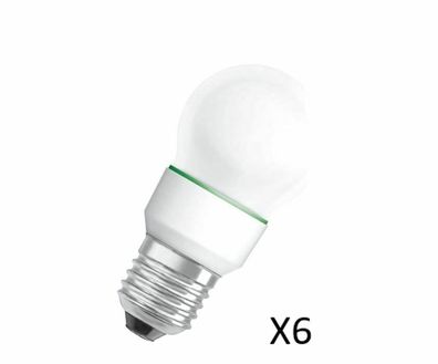 6 Stück OSRAM LED Tropfenlampen 1,2W(25W) Grün E27 80091-01