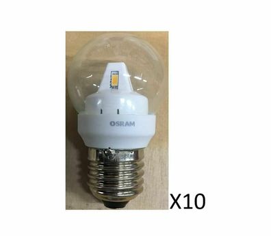 10 Stück OSRAM LED Tropfenlampen 2W(15W) 827 136lm E27 15000 St. Klar EEK = A+