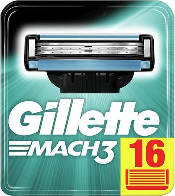 Gillette Mach3 Rasierklingen für Herren, 16 Stück