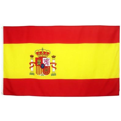 Fahne Spanien 90 x 150 cm + 2 Ösen | spanische Hiss Flagge | Nationalflagge | Es